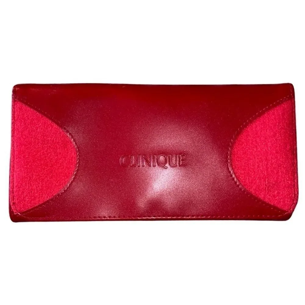 Clinique Red Travel Case Organizer for Jewelry Cosmetics